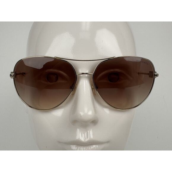 Tiffany & Co. TF3083B Aviator Sunglasses – Brown Lens with Gold Frame main image 4